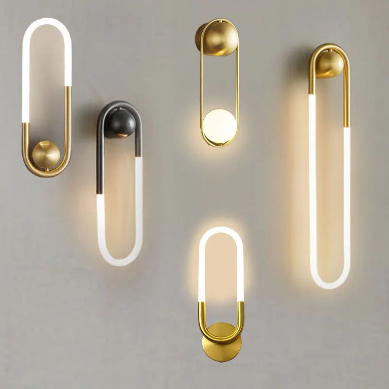 Minimalistische U-Form Wandlampe