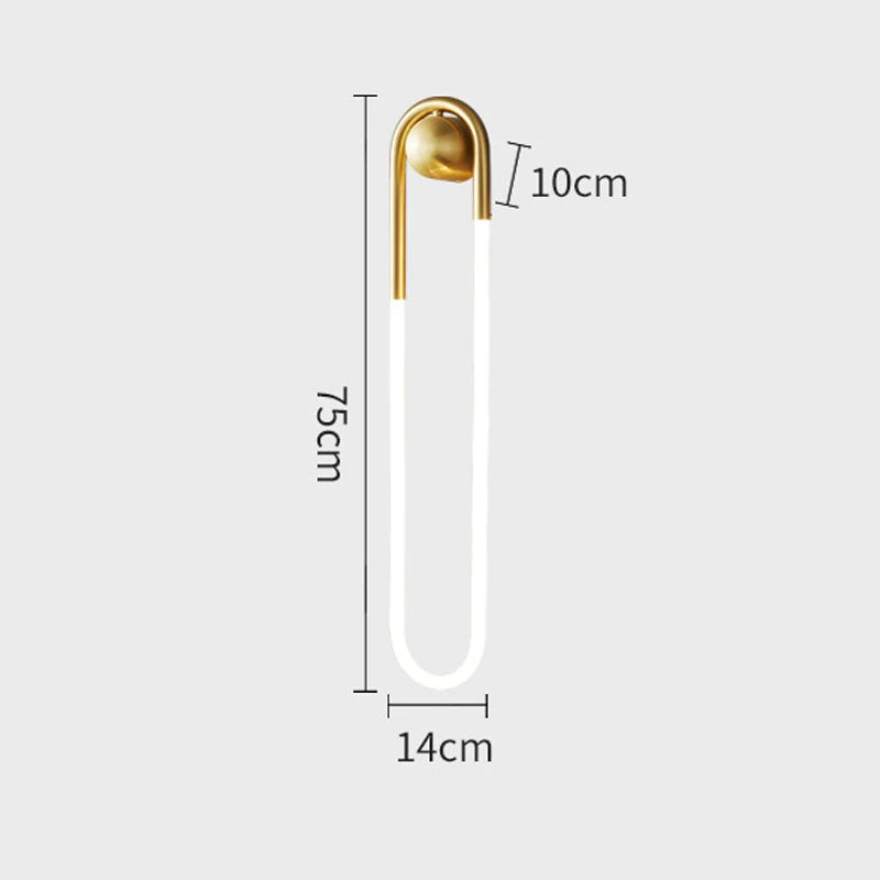 Minimalistische U-Form Wandlampe