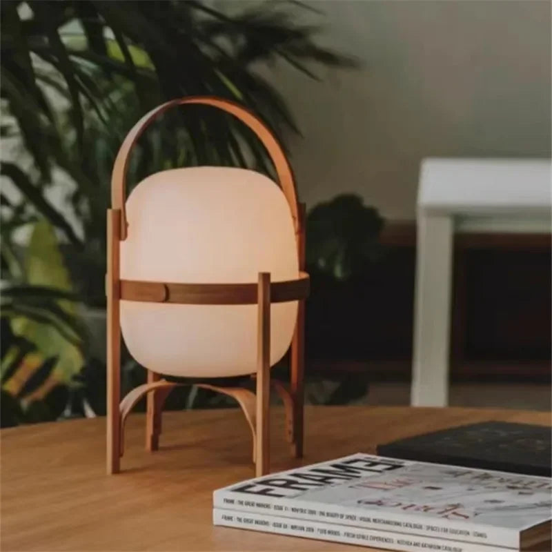 Holz LED Tisch Lampe