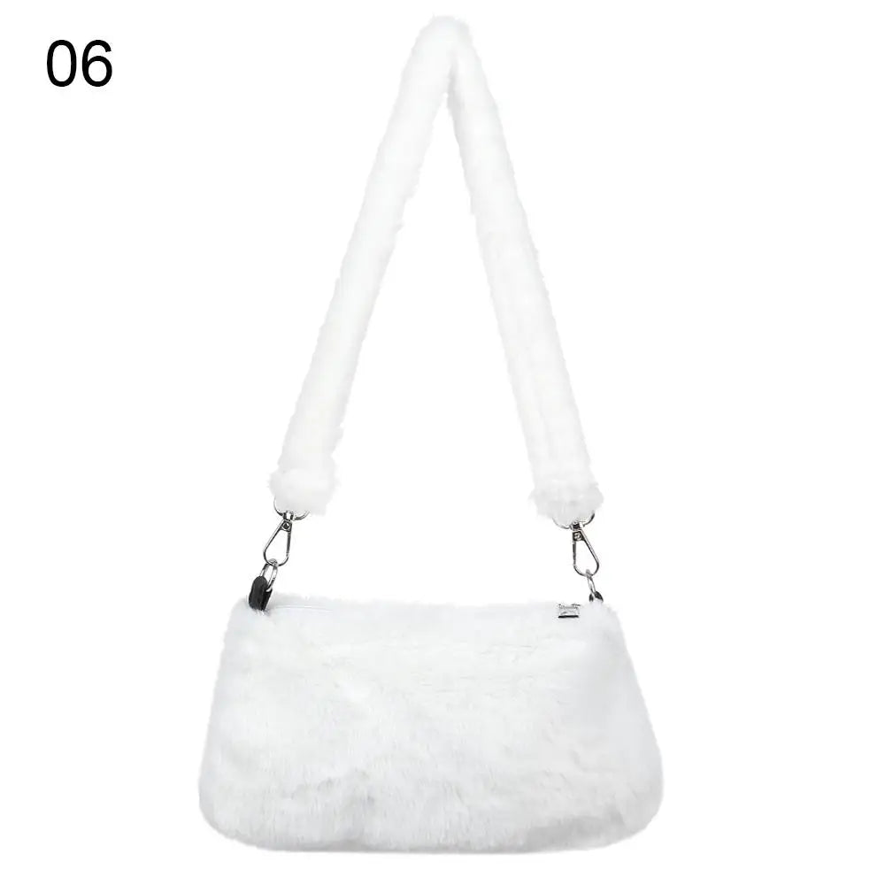 Shoulder Bag Soft Plush Animal Print