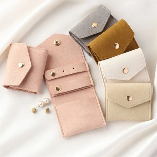 Small Microfiber Leather Jewelry Storage Bag