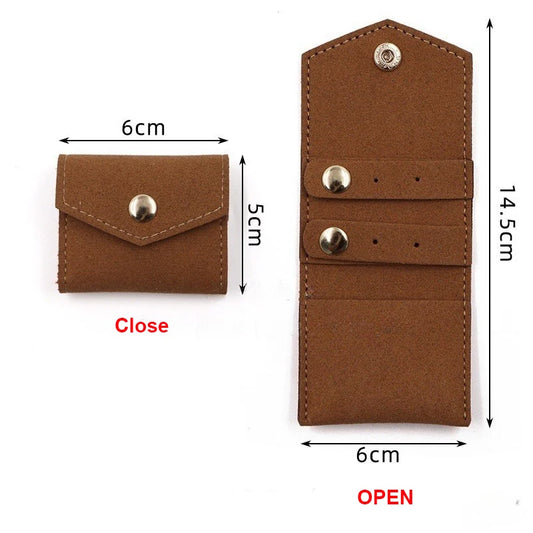 Small Microfiber Leather Jewelry Storage Bag