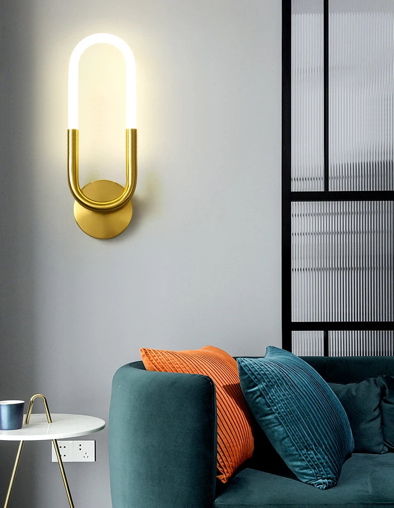 Minimalistische U-Form Wandlampe