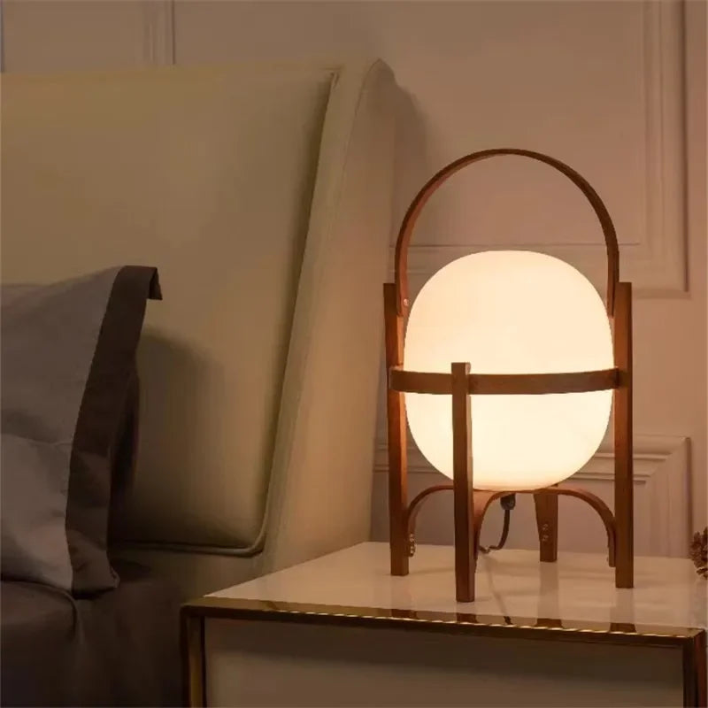 Holz LED Tisch Lampe