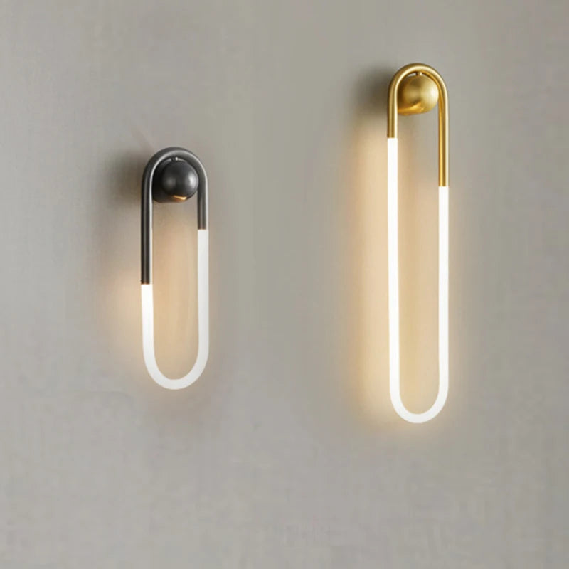 Minimalistische U-Form Wandlampe