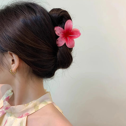 Gradient Flower Hair Claw