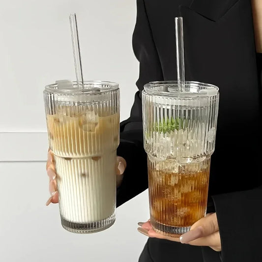 Striped Cup with Lid