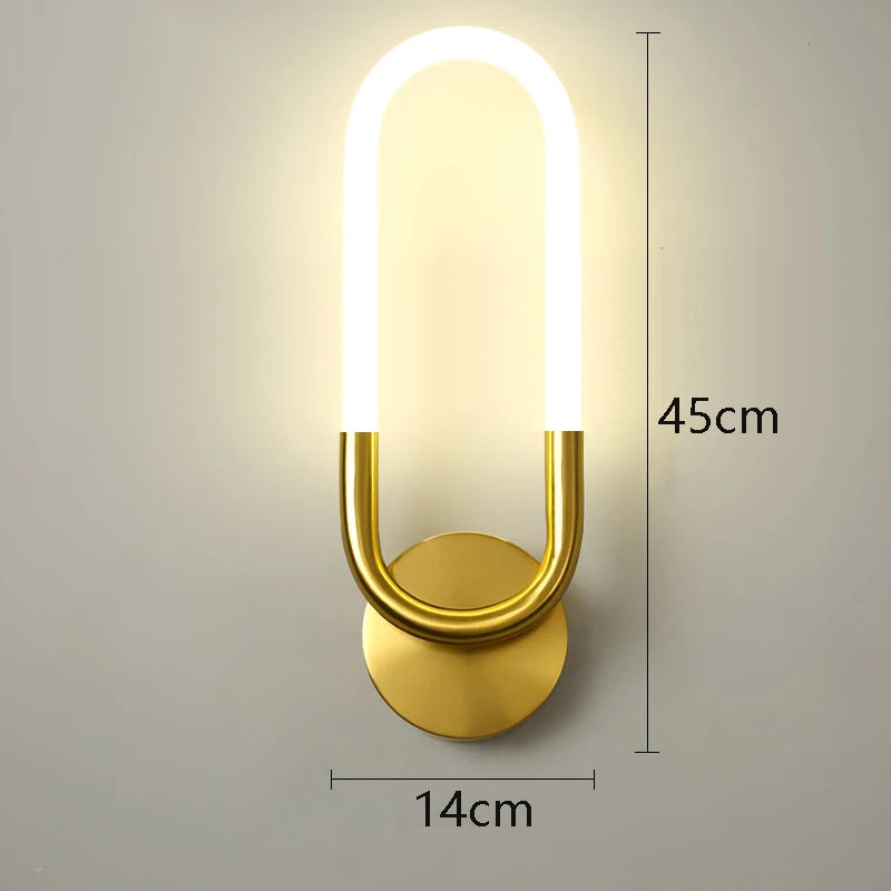 Minimalistische U-Form Wandlampe