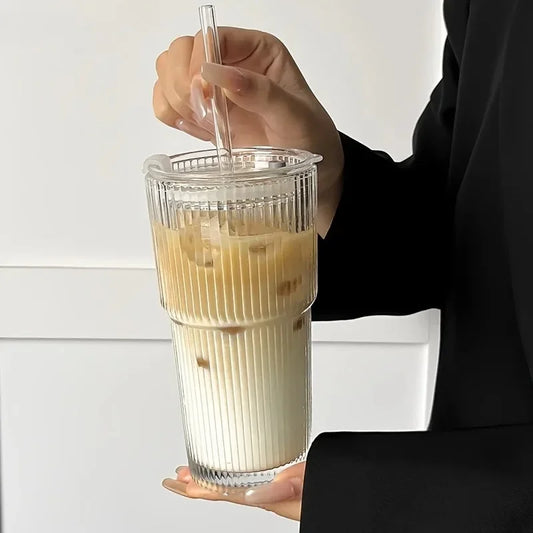 Striped Cup with Lid
