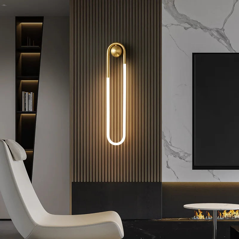 Minimalistische U-Form Wandlampe