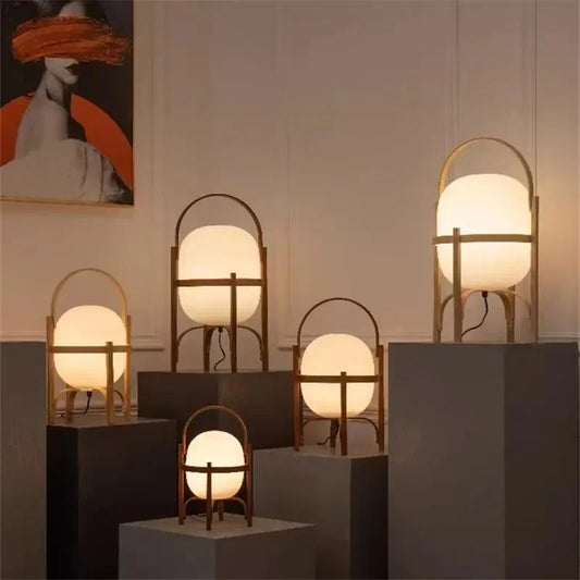Holz LED Tisch Lampe