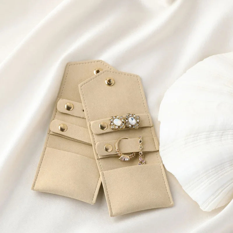 Small Microfiber Leather Jewelry Storage Bag