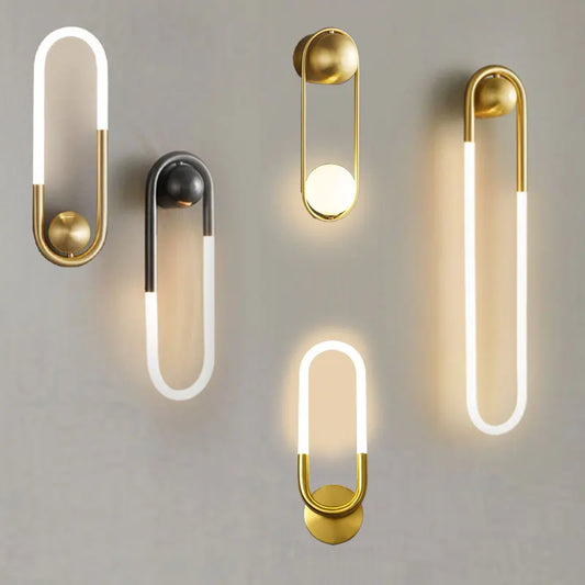 Minimalistische U-Form Wandlampe