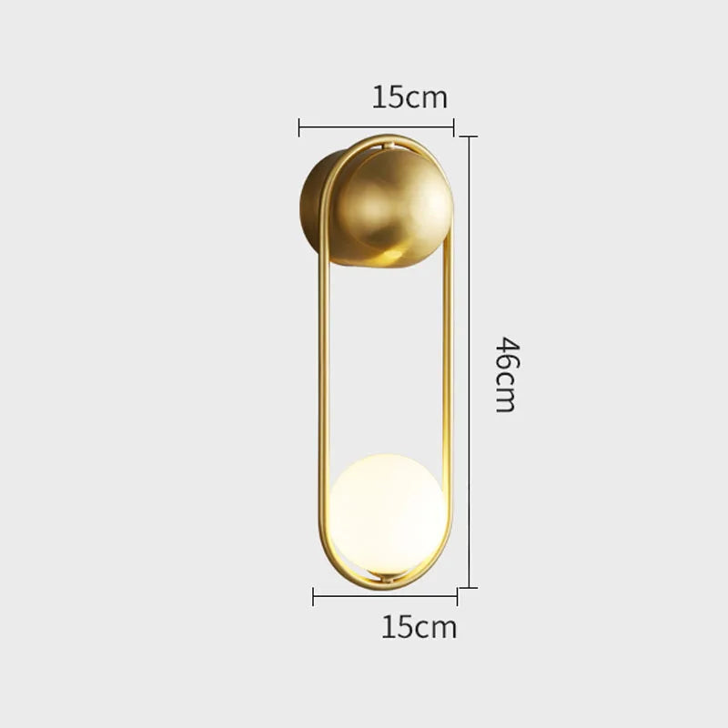 Minimalistische U-Form Wandlampe