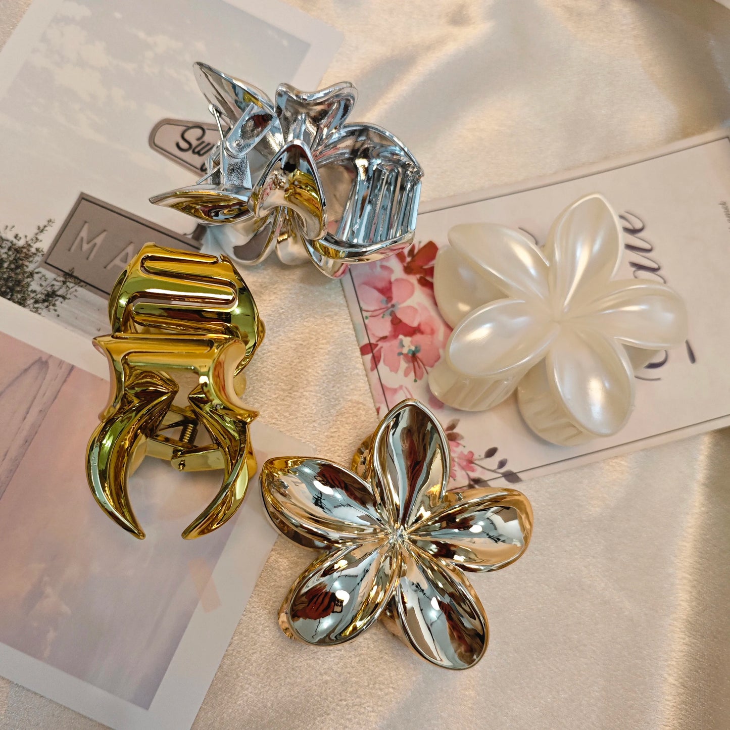 Flower Hair Claw Clip