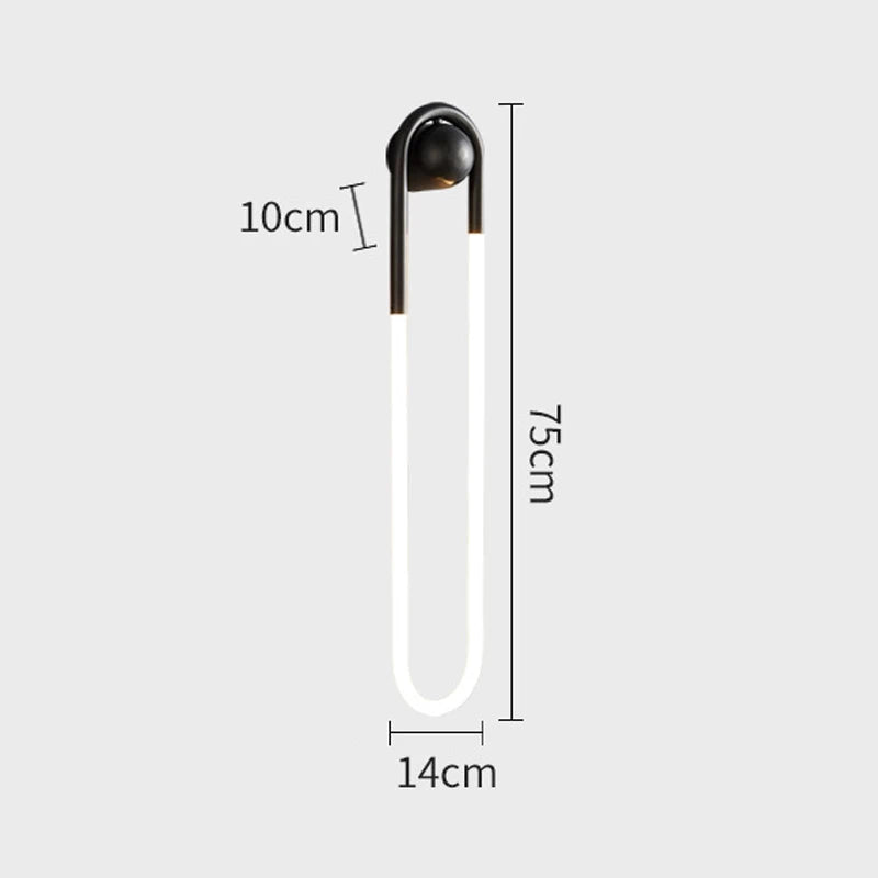 Minimalistische U-Form Wandlampe