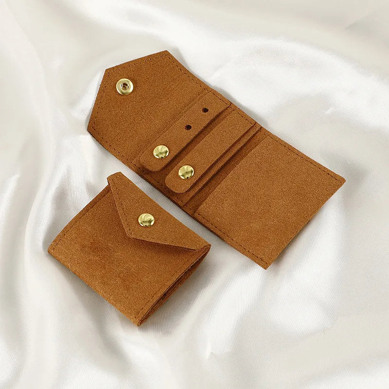Small Microfiber Leather Jewelry Storage Bag