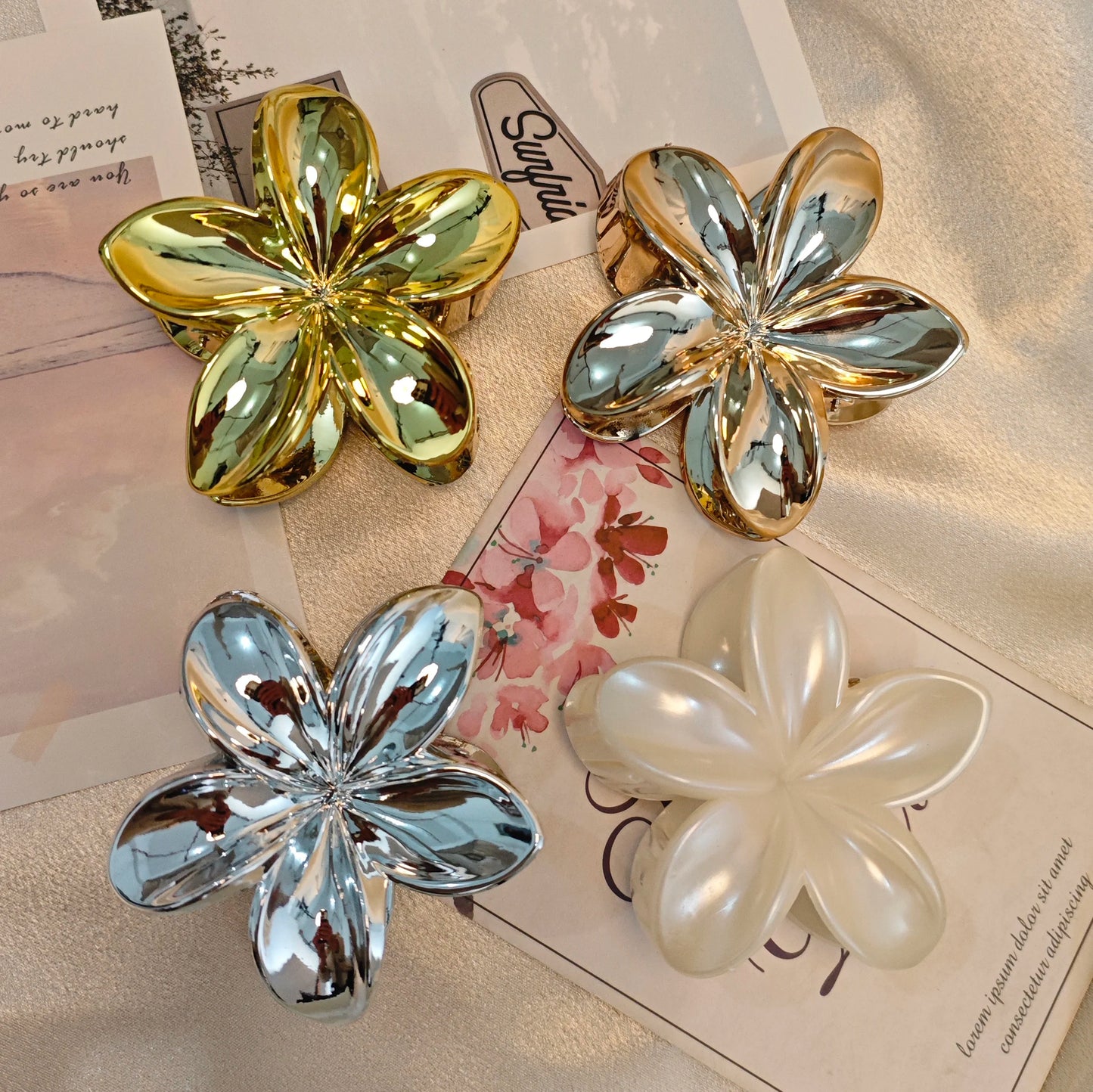 Flower Hair Claw Clip