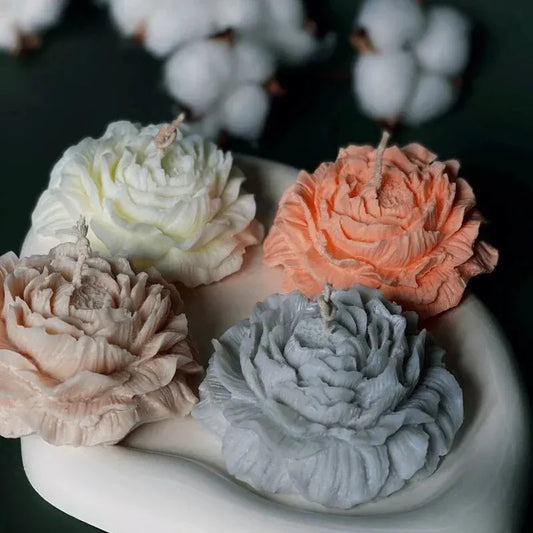 3D Peony Candle Silicone Mold