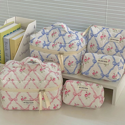 Cute Bow Flower Cosmetic Organizer